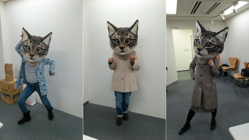 Illustration for article titled You Can Wear This Freaky Cat Head in Tokyo